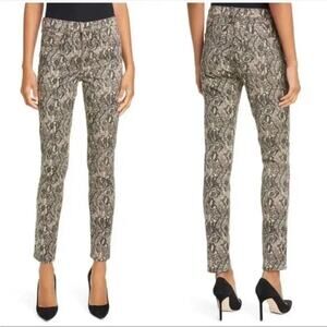 VERONICA BEARD 'Kate' Snake-Print‎ High-Rise Skinny Jeans